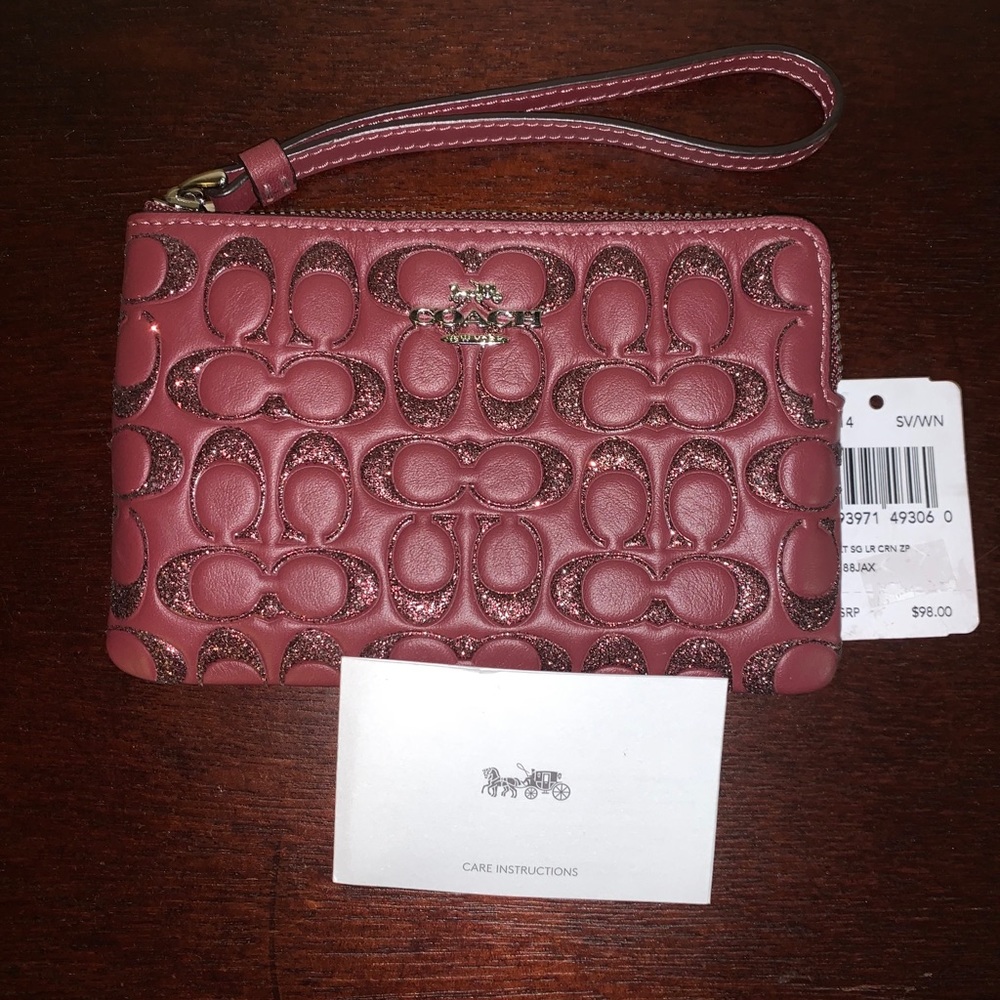 Coach wristlet Plum